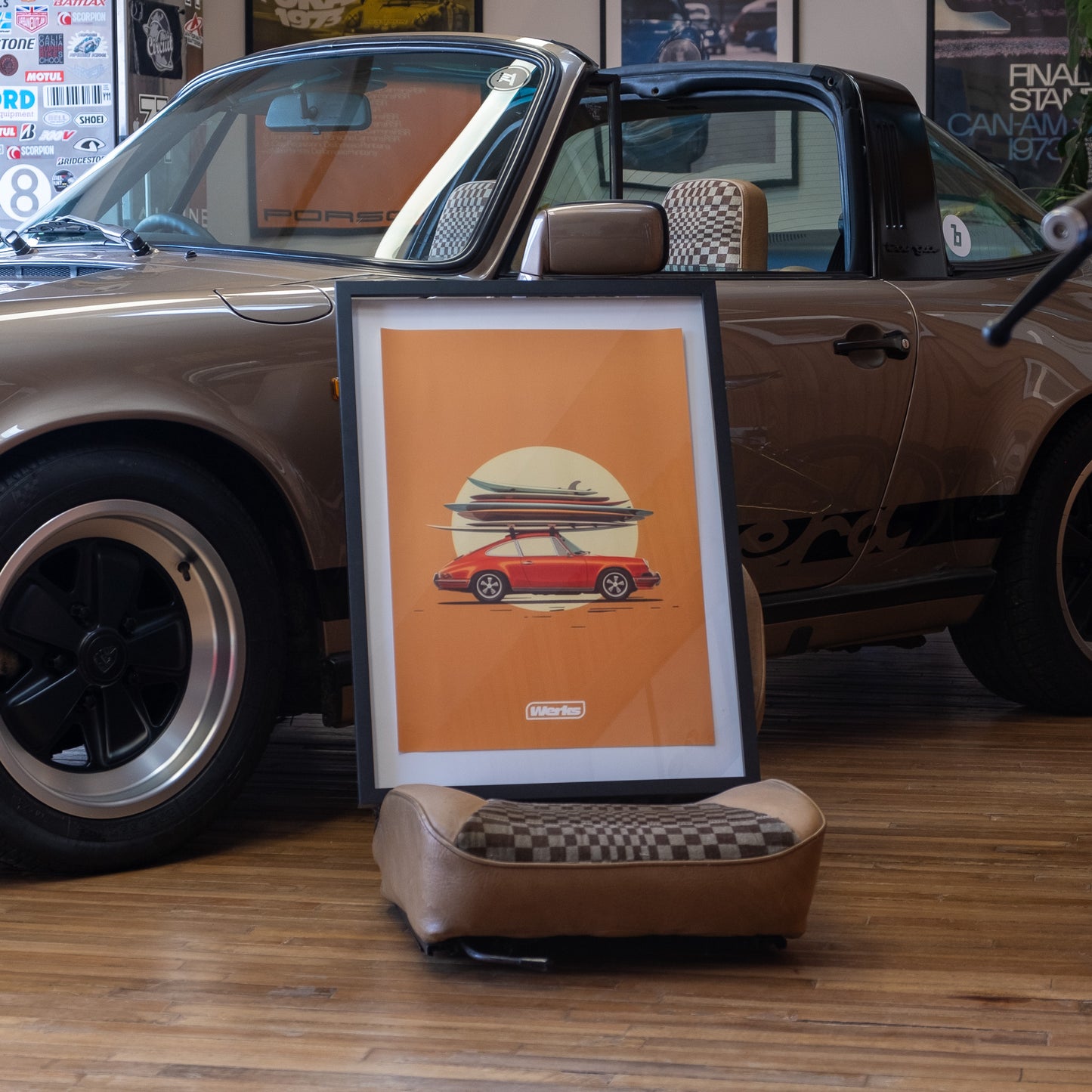 Porsche 911 'Surf on!' Poster